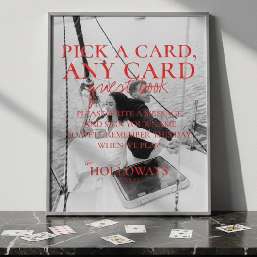 Modern Handgeschreven Spelen Kaart Gastboek Teken Poster