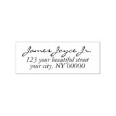 Modern handgeschreven, stijlvol terugkeeradres 	rubberstempel (Gestempeld)