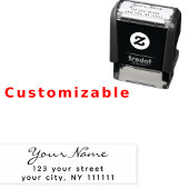 Modern handgeschreven, stijlvol terugkeeradres zelfinktende stempel