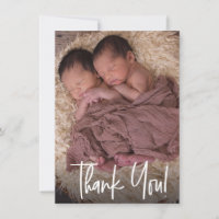 Modern Handlettering Twins Foto Baby shower