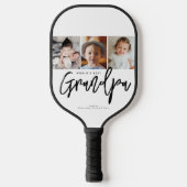 Modern Handlettering World's Best Grandpa Photos Pickleball Paddle (Voorkant)