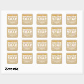Modern Handmade Honey Oat Soap Vierkante Sticker (Vel)