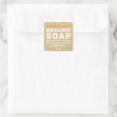 Modern Handmade Honey Oat Soap Vierkante Sticker (Tas)