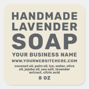 Modern Handmade Lavender Soap Antiek White Vierkante Sticker