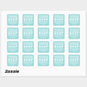 Modern Handmade Lavender Soap Turquoise Blue Vierkante Sticker (Vel)