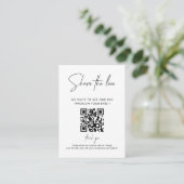 Modern handschrift Capture the Love QR-code Informatiekaartje (Staand voorkant)