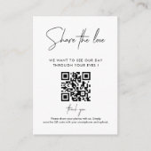 Modern handschrift Capture the Love QR-code Informatiekaartje (Voorkant)