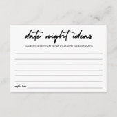 Modern Handschrift Datum Jar Datum Nacht Ideeën Advieskaart (Voorkant)
