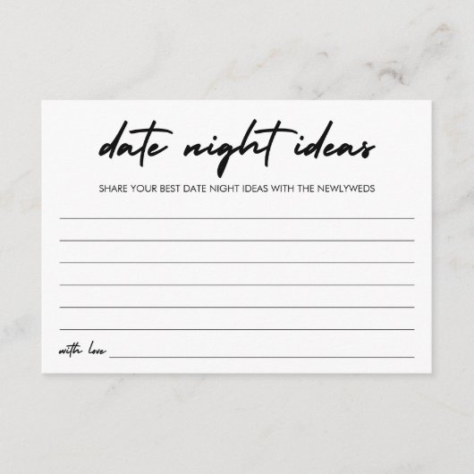 Modern Handschrift Datum Jar Datum Nacht Ideeën Advieskaart (Voorkant)