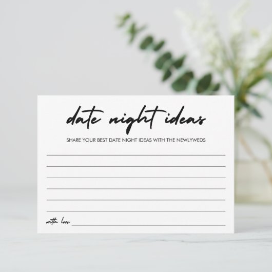 Modern Handschrift Datum Jar Datum Nacht Ideeën Advieskaart (Staand voorkant)