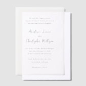 Modern Handschrift Elegant Wedding Vellum Uitnodigingen (Offset)