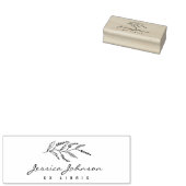 Modern Handschrift Lavendel Custom Ex Libris Boeke Rubberstempel (Gestempeld)