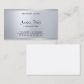 Modern handschrift met handschrift Glamor Silver Visitekaartje (Voorkant / Achterkant)