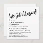 Modern Handschrift Minimalist We Zijn Getrouwd! Kaart (Voorkant / Achterkant)