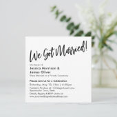 Modern Handschrift Minimalist We Zijn Getrouwd! Kaart (Staand voorkant)