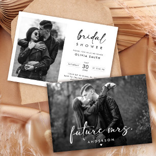 Modern handschrift script foto Vrijgezellenfeest Kaart