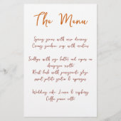 Modern Handschrift Script Sinaasappel Bruiloft Men (Voorkant)