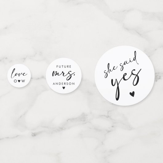 Modern handschrift script Vrijgezellenfeest decor Confetti (Voorkanten)