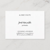 Modern handschrift tekst professioneel minimalisti visitekaartje (Achterkant)