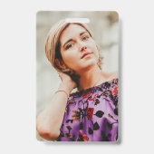 Modern handschrift twee foto's afstuderen badge (Back)