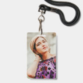 Modern handschrift twee foto's afstuderen badge (Back with Lanyard)