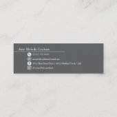 Modern Handwritten Script Graduate Name Card Mini Visitekaartje (Achterkant)