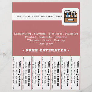 Modern handyman bouw custom logo flyer