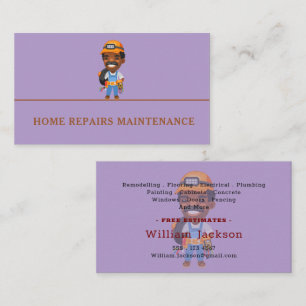 Modern handyman bouw custom logo visitekaartje