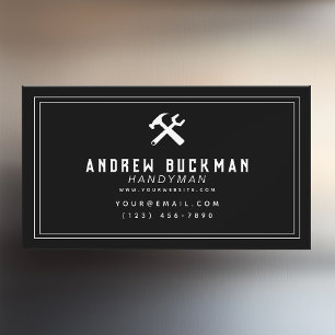 Modern Handyman Carpentry Home Improvement Magnetisch Visitekaartje