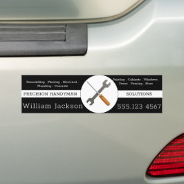 Modern handyman construction custom logo bumpersticker