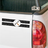 Modern handyman construction custom logo bumpersticker (Op Truck)