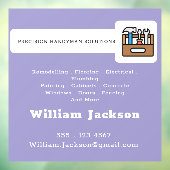 Modern handyman construction custom logo raamsticker (Vel 3)