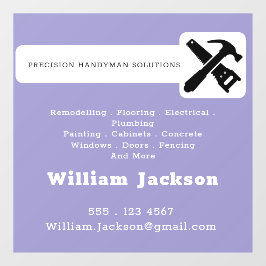 Modern handyman construction custom logo raamsticker