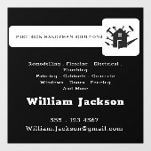 Modern handyman construction custom logo raamsticker (Vel)