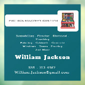 Modern handyman construction custom logo raamsticker (Vel 3)