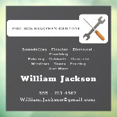 Modern handyman construction custom logo raamsticker (Vel 3)