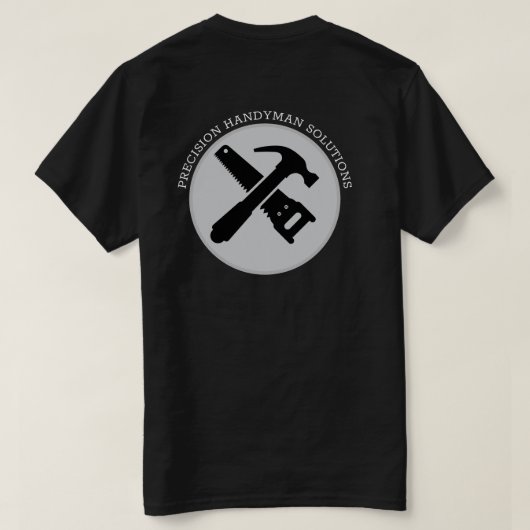 Modern handyman construction custom logo t-shirt (Design achterkant)