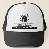 Modern handyman construction custom logo trucker pet (Voorkant)