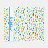 Modern Hanukkah - Aangepaste fleece Blanket (Voorkant (Horizontaal))