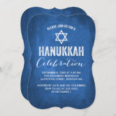 Modern Hanukkah Celebration Invitation Kaart (Voorkant / Achterkant)