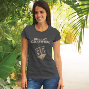 Modern Hanukkah Funny Dreidel Champion T-shirt