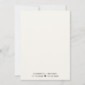 Modern Happily Ever After Cream Wedding Receptie Kaart (Achterkant)