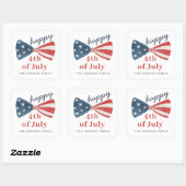 Modern Happy 4th van juli Vierkante Sticker (Vel)