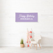 Modern Happy Birthday Custom Name Spandoek (Insitu)