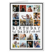 Modern Happy Birthday Dad Black & White 17 foto (Voorkant)
