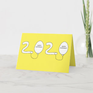 Modern Happy Birthday in 2020 Funny Birthday Card Kaart