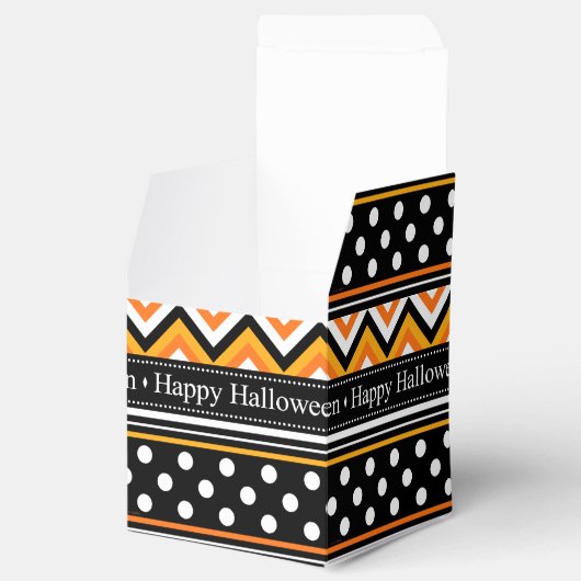 Modern Happy Halloween Pattern Bedankdoosjes (Geopend)