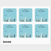 Modern Happy Hanukkah Candles Holiday Sticker (Vel)