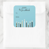 Modern Happy Hanukkah Candles Holiday Sticker (Tas)