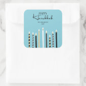 Modern Happy Hanukkah Candles Holiday Sticker (Tas)
